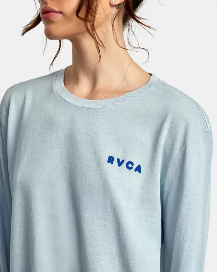 RVCA Camiseta Flower Friend Long Sleeve Feminino | YWLSRZ-219<MULHER Camiseta