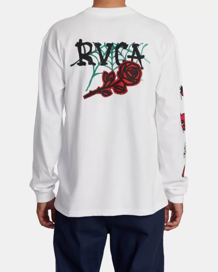 RVCA Camiseta Oblow Patches Long Sleeve Tee Masculino | LSXVUQ-527< Camiseta