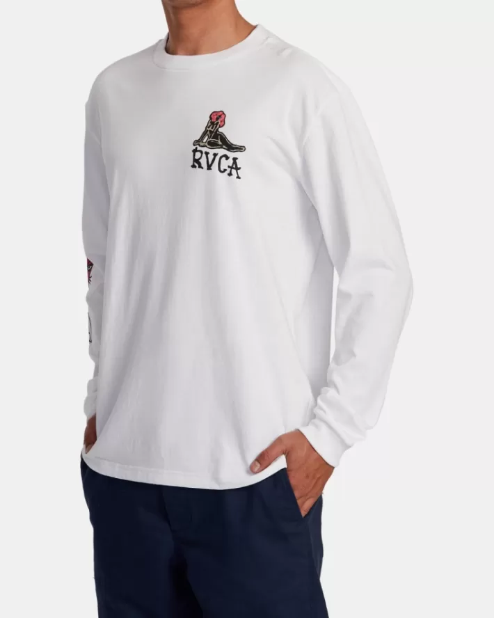 RVCA Camiseta Oblow Patches Long Sleeve Tee Masculino | LSXVUQ-527< Camiseta