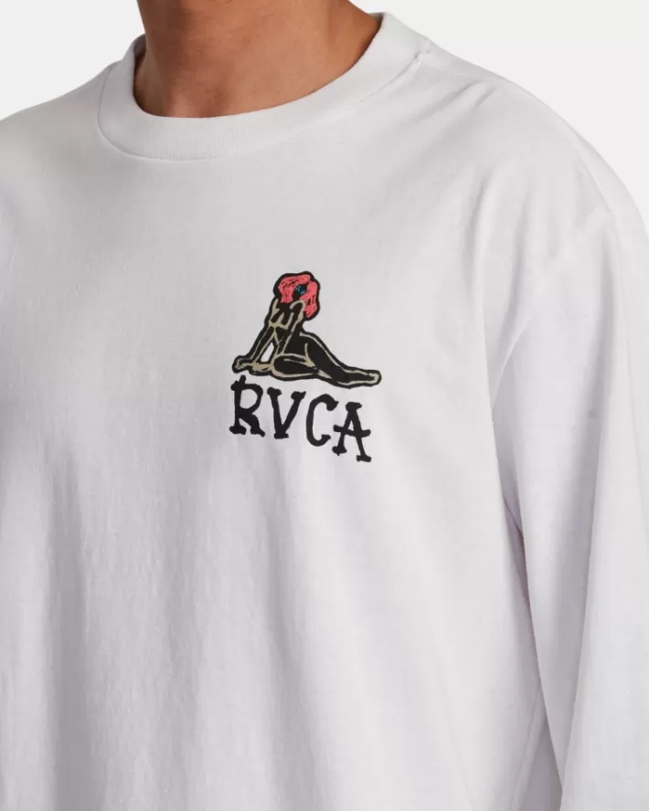 RVCA Camiseta Oblow Patches Long Sleeve Tee Masculino | LSXVUQ-527< Camiseta