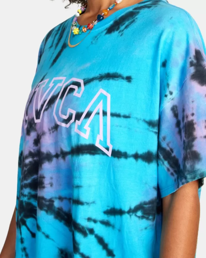 RVCA Camisetas Gráficas Arched Tie-Dye Tee Feminino | VXACRZ-528<MULHER Camisetas Gráficas