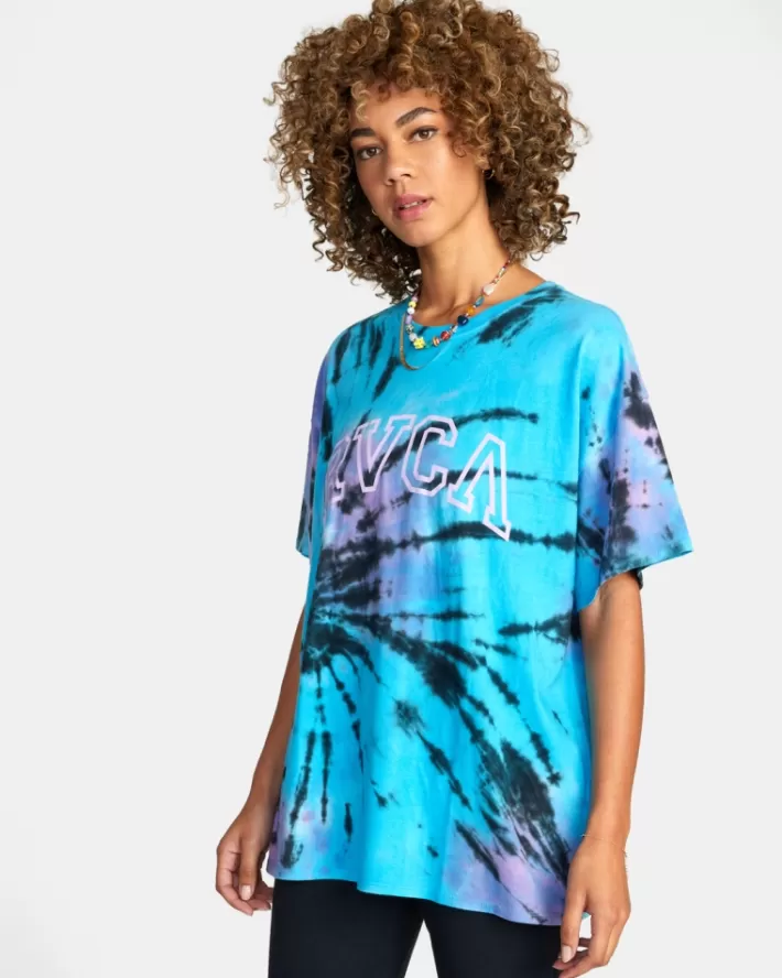 RVCA Camisetas Gráficas Arched Tie-Dye Tee Feminino | VXACRZ-528<MULHER Camisetas Gráficas
