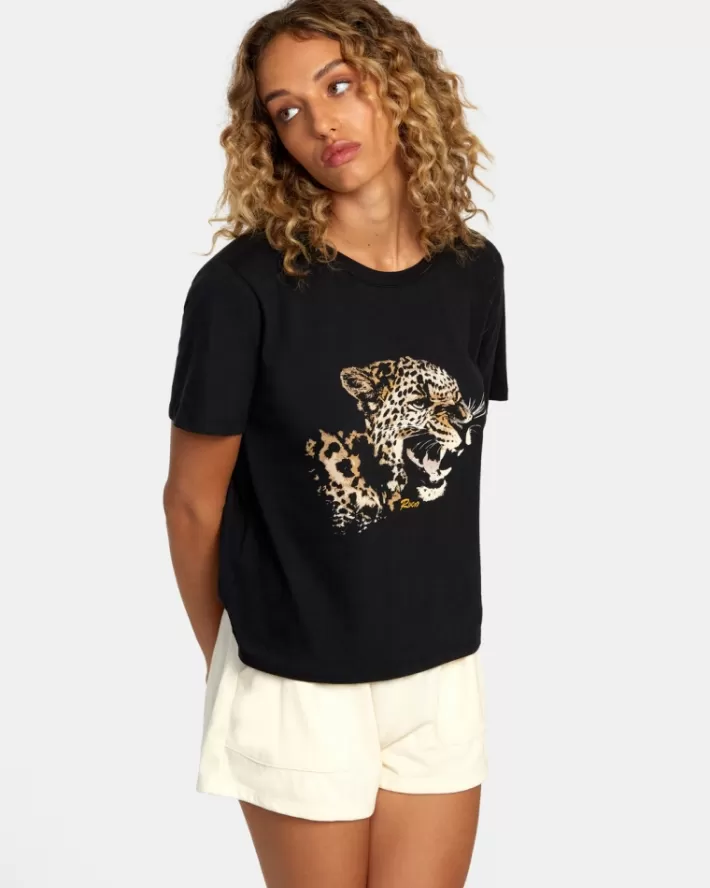 RVCA Camisetas Gráficas Big Cat Boxy Tee Feminino | JWXBPK-532<MULHER Camisetas Gráficas