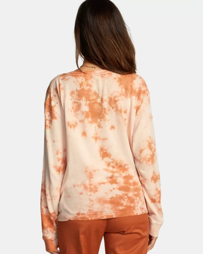 RVCA Camisetas Gráficas BIG LONG SLEEVE TEE Feminino | LEUPSR-106<MULHER Camisetas Gráficas