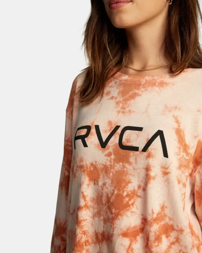 RVCA Camisetas Gráficas BIG LONG SLEEVE TEE Feminino | LEUPSR-106<MULHER Camisetas Gráficas