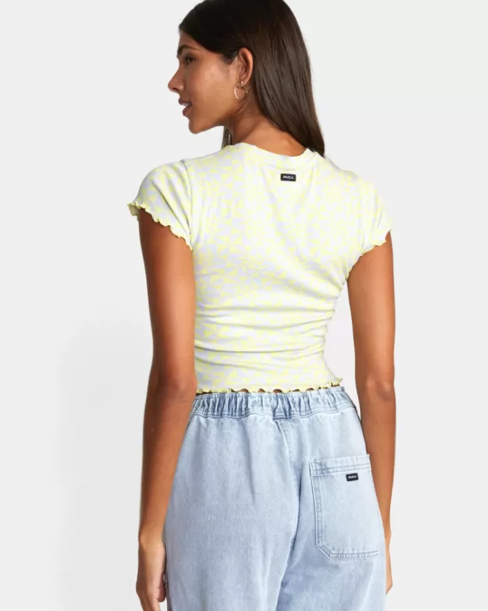 RVCA Camisetas Gráficas Classmate Crop Tee Feminino | PJZKYA-604<MULHER Camisetas Gráficas