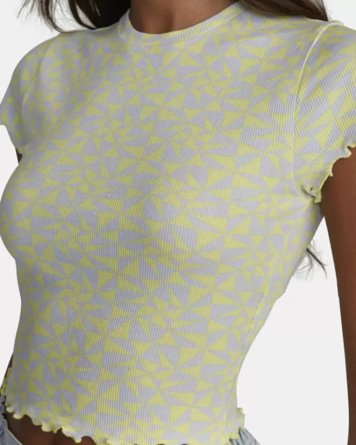 RVCA Camisetas Gráficas Classmate Crop Tee Feminino | PJZKYA-604<MULHER Camisetas Gráficas