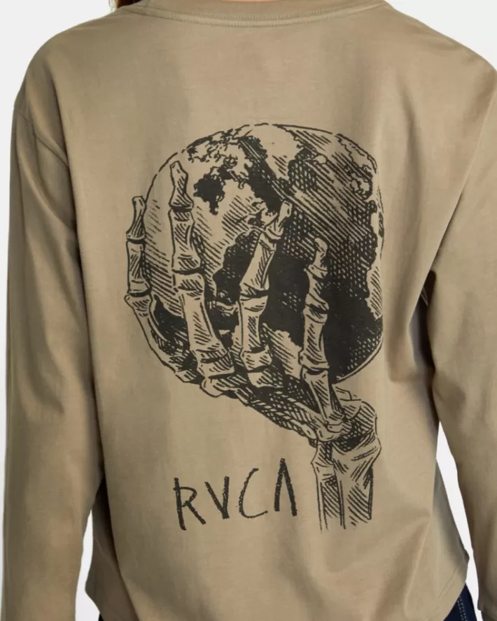 RVCA Camisetas Gráficas Doomsday Long Sleeve Tee Feminino | YMKZPD-973<MULHER Camisetas Gráficas