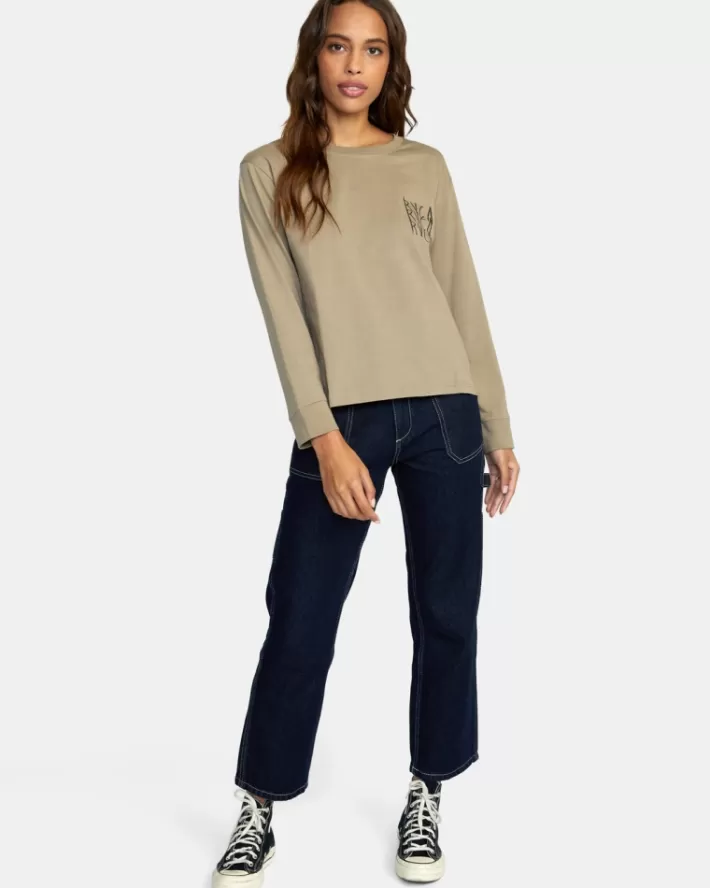 RVCA Camisetas Gráficas Doomsday Long Sleeve Tee Feminino | YMKZPD-973<MULHER Camisetas Gráficas