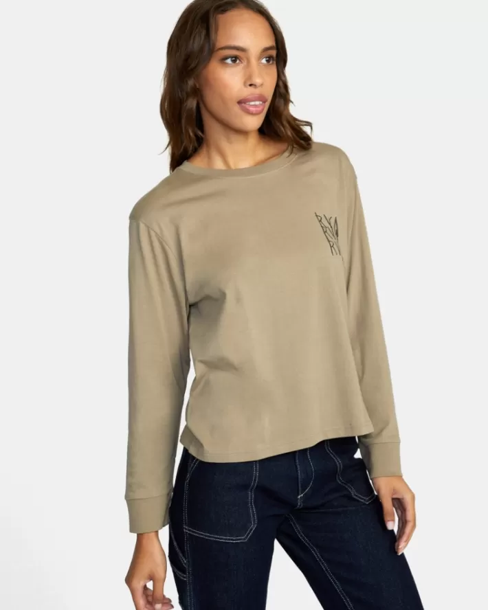 RVCA Camisetas Gráficas Doomsday Long Sleeve Tee Feminino | YMKZPD-973<MULHER Camisetas Gráficas