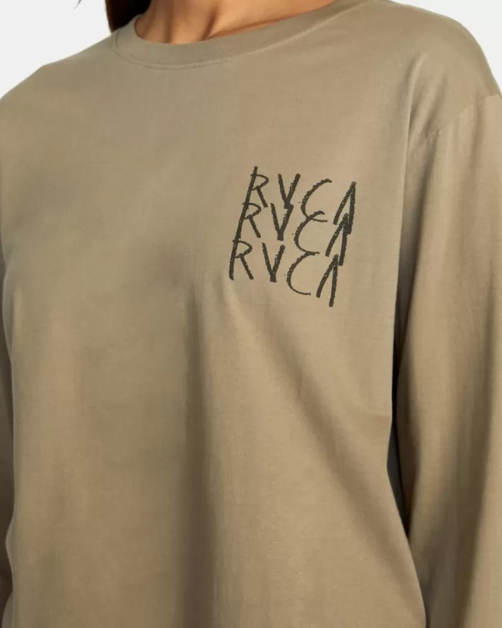 RVCA Camisetas Gráficas Doomsday Long Sleeve Tee Feminino | YMKZPD-973<MULHER Camisetas Gráficas