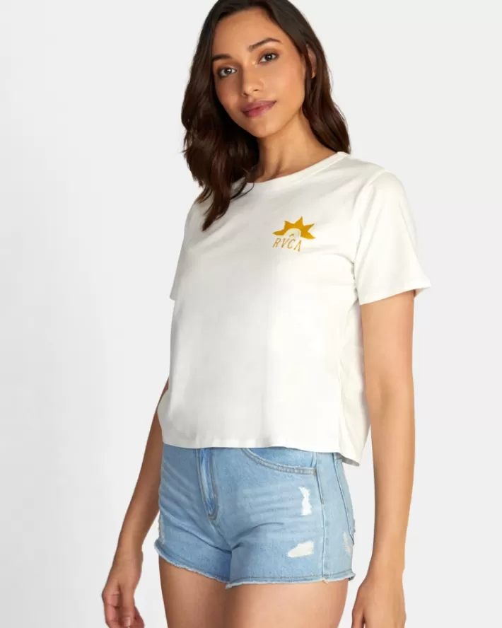 RVCA Camisetas Gráficas Hawaii Sunrise Boxy Tee Feminino | YLUIWR-651<MULHER Camisetas Gráficas