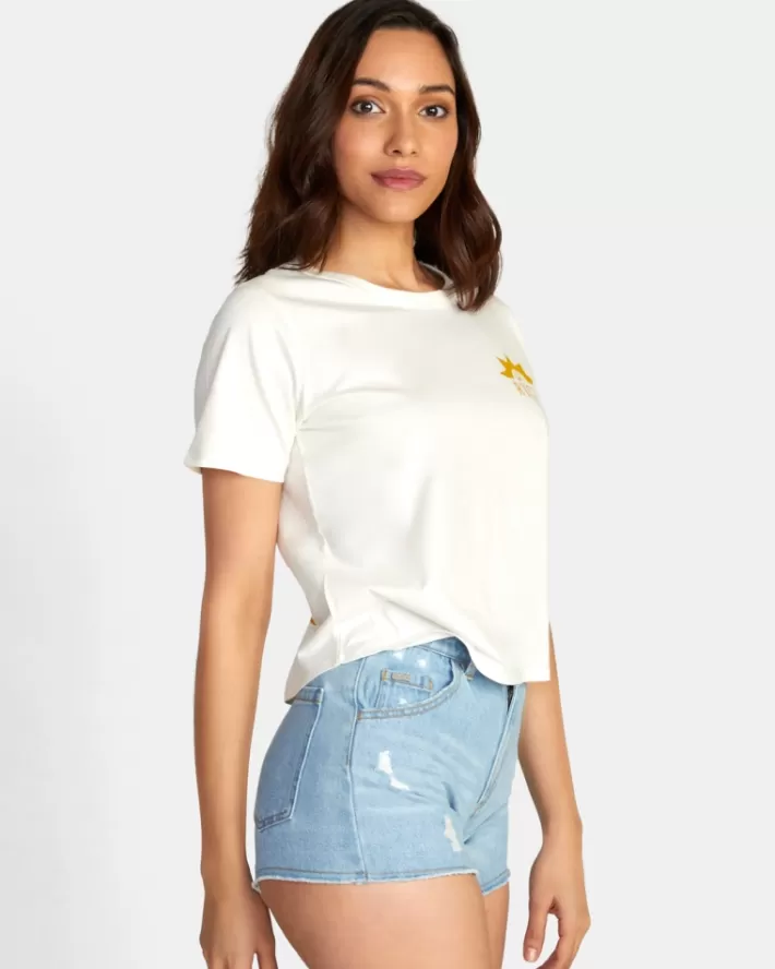 RVCA Camisetas Gráficas Hawaii Sunrise Boxy Tee Feminino | YLUIWR-651<MULHER Camisetas Gráficas