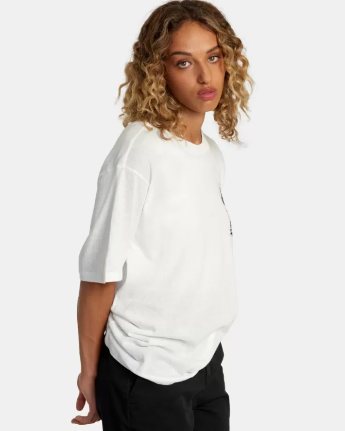 RVCA Camisetas Gráficas Hawaii Wish You Were Here Feminino | HOAUQJ-580<MULHER Camisetas Gráficas