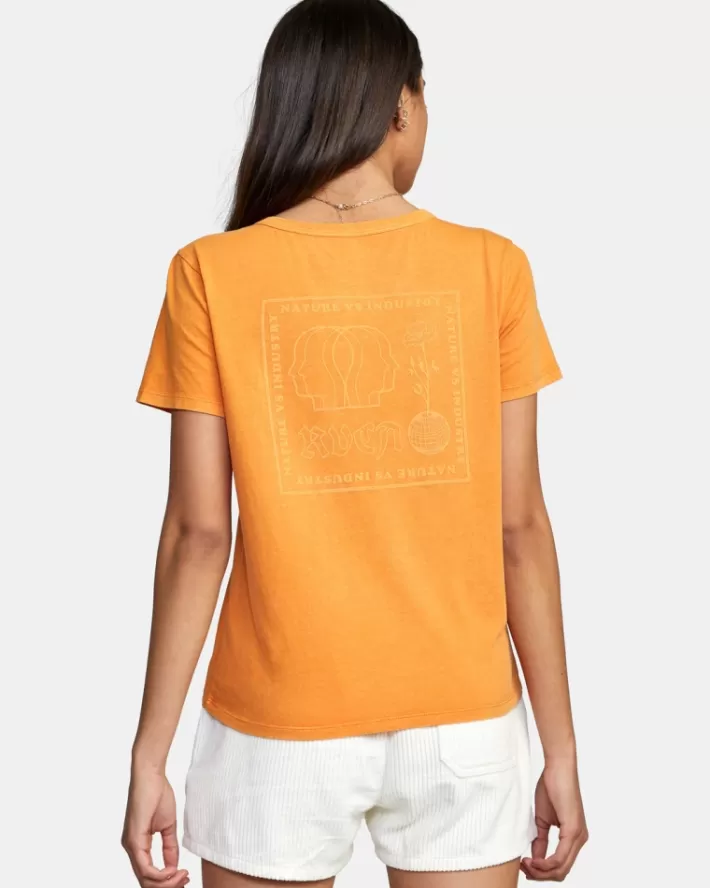 RVCA Camisetas Gráficas Here Now Slim Tee Feminino | AEVJTI-180<MULHER Camisetas Gráficas