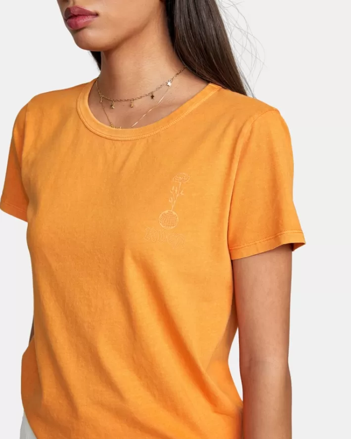 RVCA Camisetas Gráficas Here Now Slim Tee Feminino | AEVJTI-180<MULHER Camisetas Gráficas