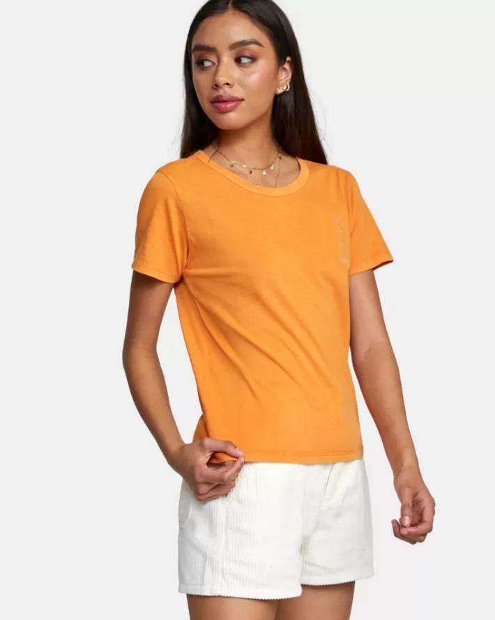 RVCA Camisetas Gráficas Here Now Slim Tee Feminino | AEVJTI-180<MULHER Camisetas Gráficas