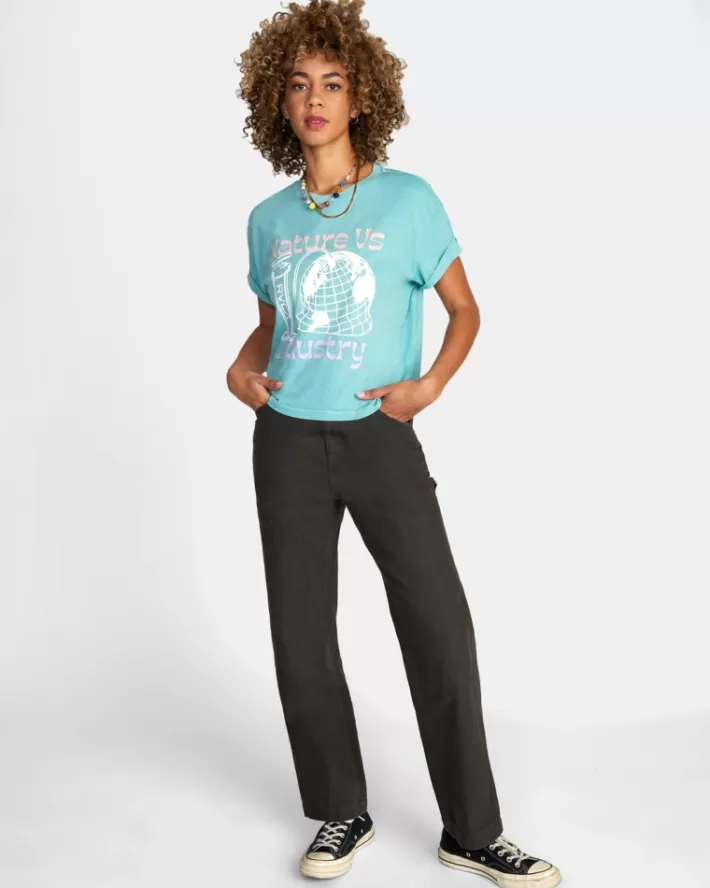 RVCA Camisetas Gráficas Inflation Roll It Tee Feminino | UIPHXL-238<MULHER Camisetas Gráficas