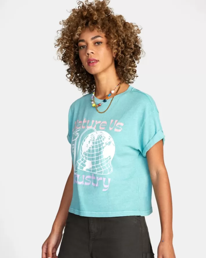RVCA Camisetas Gráficas Inflation Roll It Tee Feminino | UIPHXL-238<MULHER Camisetas Gráficas