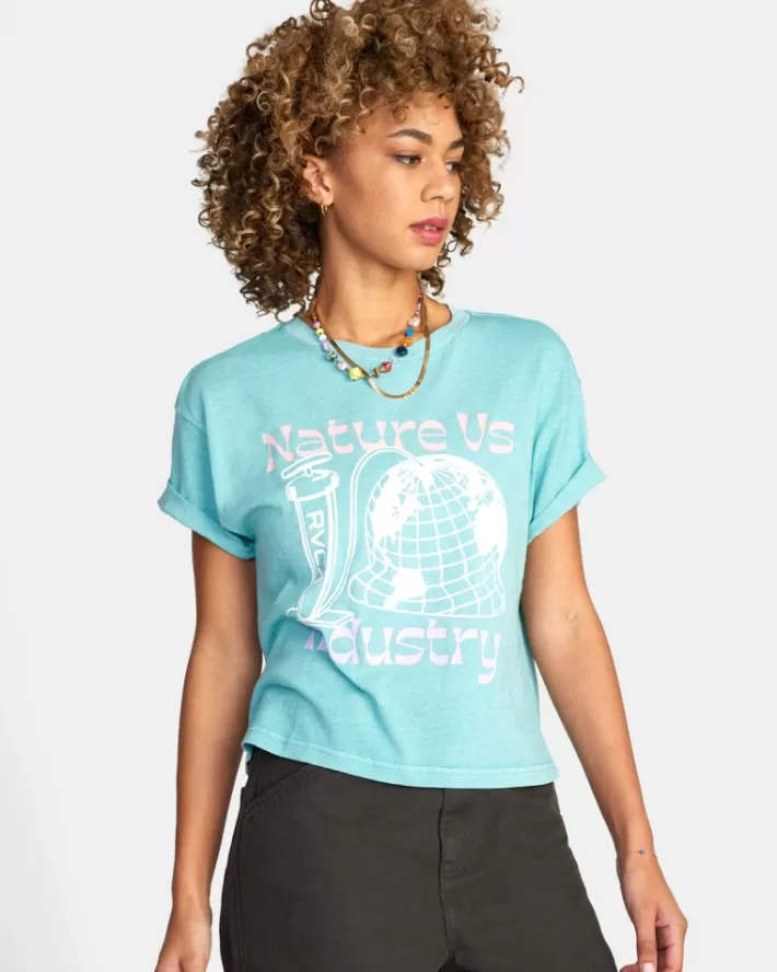 RVCA Camisetas Gráficas Inflation Roll It Tee Feminino | UIPHXL-238<MULHER Camisetas Gráficas