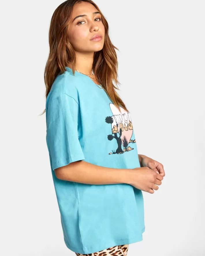 RVCA Camisetas Gráficas Jay Tree Oversized Tee Feminino | NAXFST-807<MULHER Camisetas Gráficas