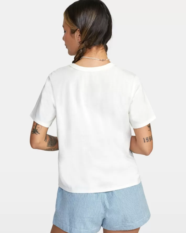 RVCA Camisetas Gráficas Keep It Cool Crop Tee Feminino | WKMTFI-906<MULHER Camisetas Gráficas