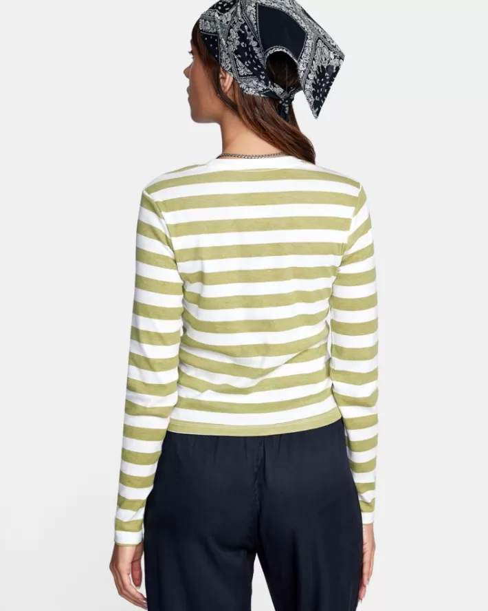 RVCA Camisetas Gráficas Little Long Sleeve Tee Feminino | ZFTHNY-517<MULHER Camisetas Gráficas