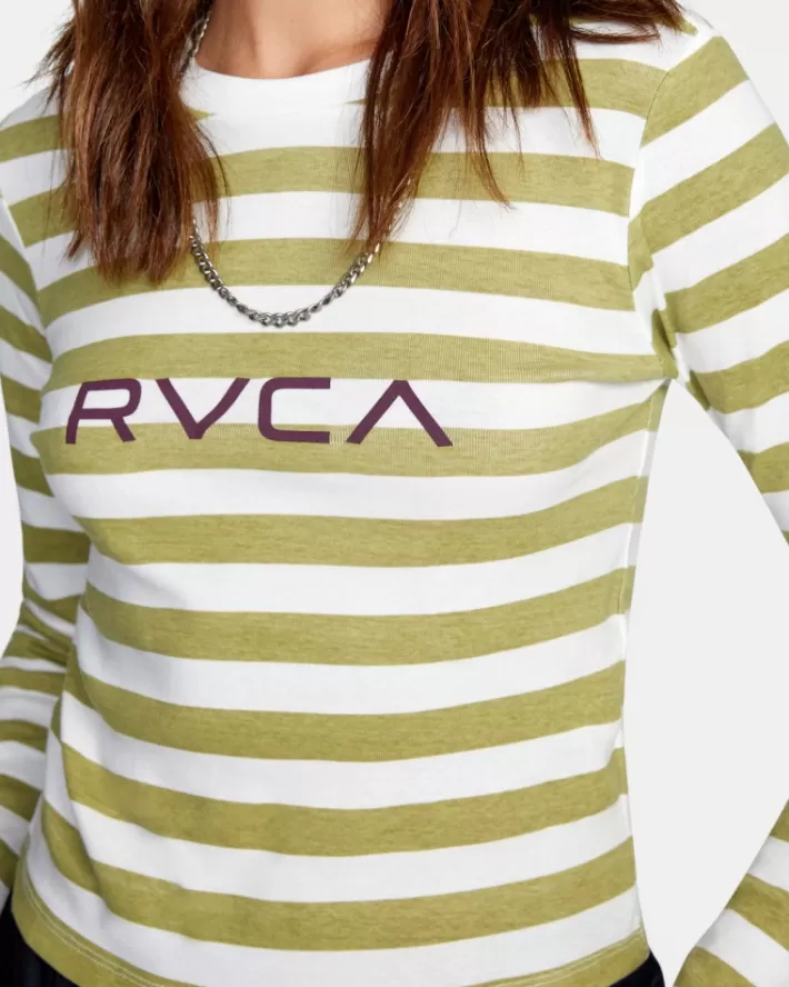 RVCA Camisetas Gráficas Little Long Sleeve Tee Feminino | ZFTHNY-517<MULHER Camisetas Gráficas