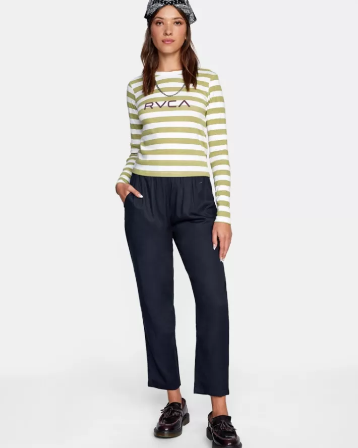 RVCA Camisetas Gráficas Little Long Sleeve Tee Feminino | ZFTHNY-517<MULHER Camisetas Gráficas