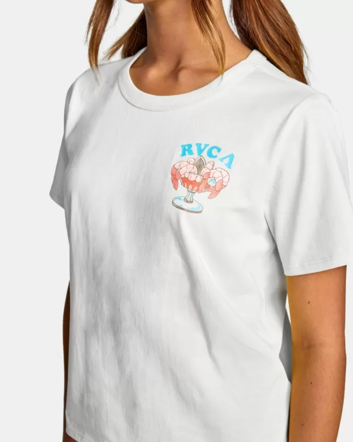 RVCA Camisetas Gráficas LP x KLW Crop Tee Feminino | NCPFTY-095<MULHER Camisetas Gráficas