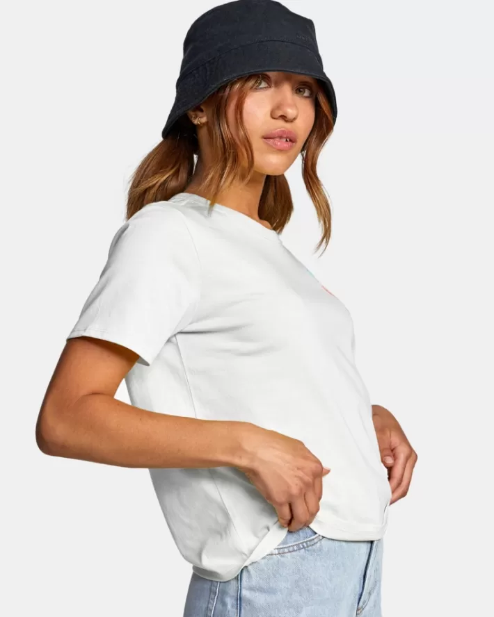 RVCA Camisetas Gráficas LP x KLW Crop Tee Feminino | NCPFTY-095<MULHER Camisetas Gráficas
