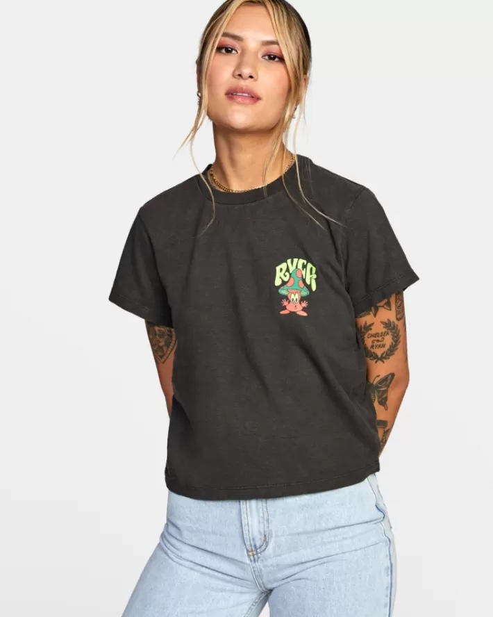 RVCA Camisetas Gráficas Mushtoo Slim Fit Tee Feminino | YBSLXQ-806<MULHER Camisetas Gráficas