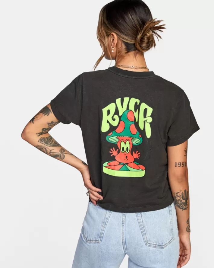 RVCA Camisetas Gráficas Mushtoo Slim Fit Tee Feminino | YBSLXQ-806<MULHER Camisetas Gráficas