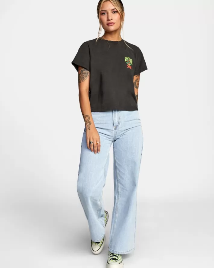 RVCA Camisetas Gráficas Mushtoo Slim Fit Tee Feminino | YBSLXQ-806<MULHER Camisetas Gráficas
