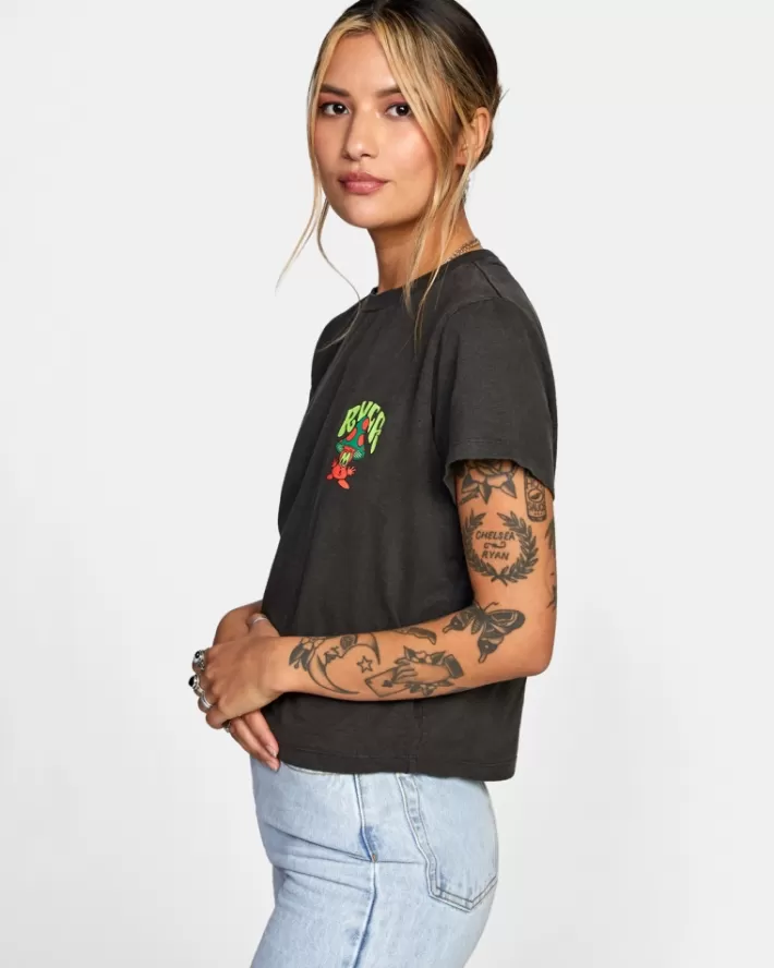 RVCA Camisetas Gráficas Mushtoo Slim Fit Tee Feminino | YBSLXQ-806<MULHER Camisetas Gráficas