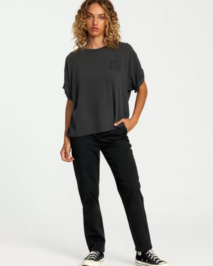 RVCA Camisetas Gráficas Oblow Rainbows Roll It Feminino | RSUWVJ-126<MULHER Camisetas Gráficas