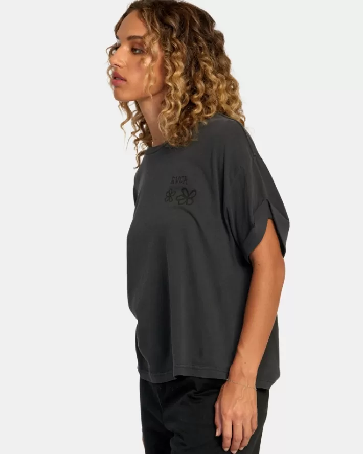 RVCA Camisetas Gráficas Oblow Rainbows Roll It Feminino | RSUWVJ-126<MULHER Camisetas Gráficas
