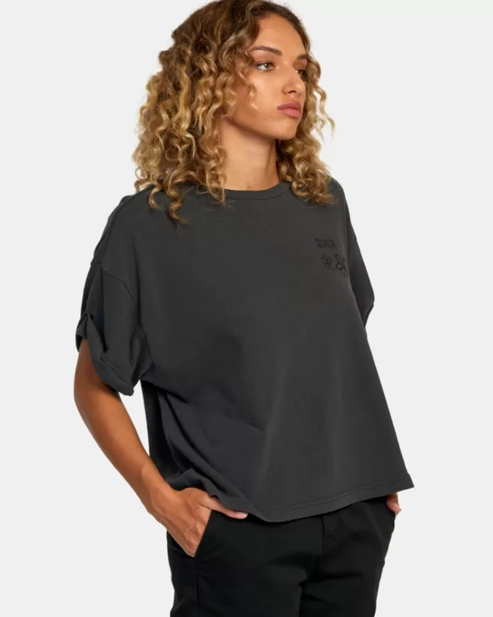 RVCA Camisetas Gráficas Oblow Rainbows Roll It Feminino | RSUWVJ-126<MULHER Camisetas Gráficas