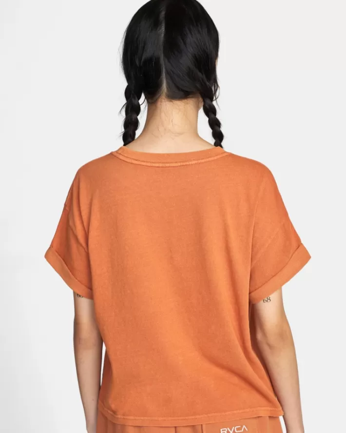 RVCA Camisetas Gráficas Ptc Roll It Embroidered Tee Feminino | YALBTN-627<MULHER Camisetas Gráficas