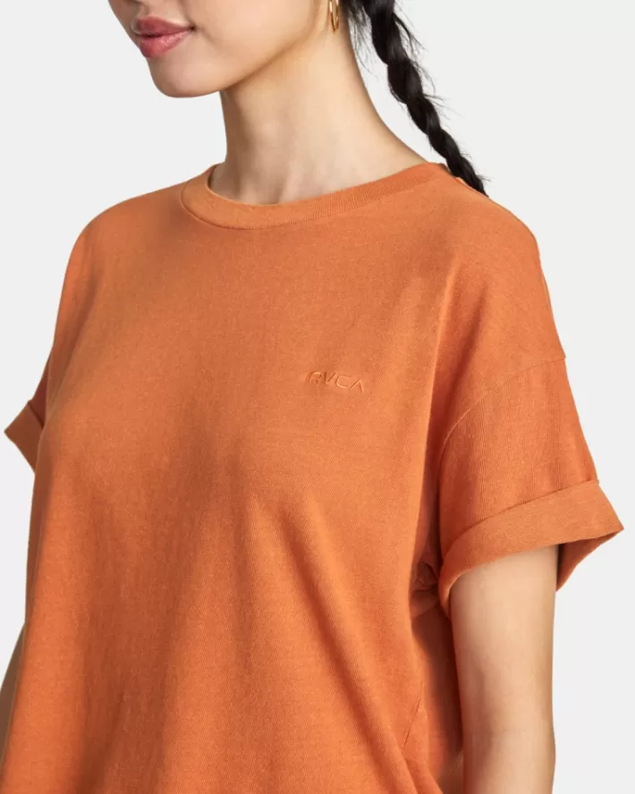 RVCA Camisetas Gráficas Ptc Roll It Embroidered Tee Feminino | YALBTN-627<MULHER Camisetas Gráficas