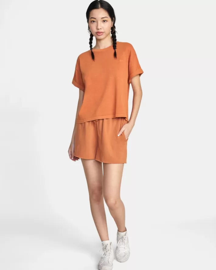 RVCA Camisetas Gráficas Ptc Roll It Embroidered Tee Feminino | YALBTN-627<MULHER Camisetas Gráficas