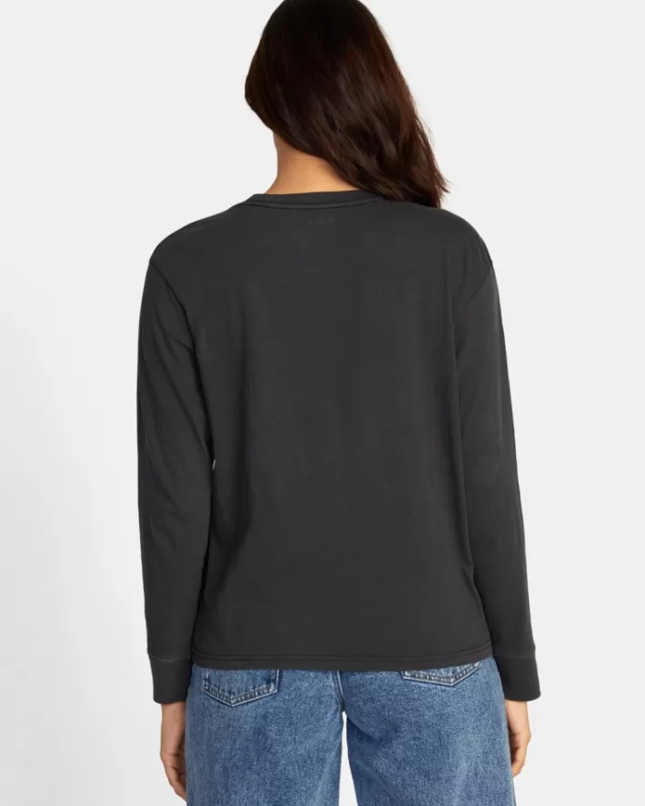 RVCA Camisetas Gráficas PTC Stolen Long Sleeve Tee Feminino | FWBTUJ-659<MULHER Camisetas Gráficas