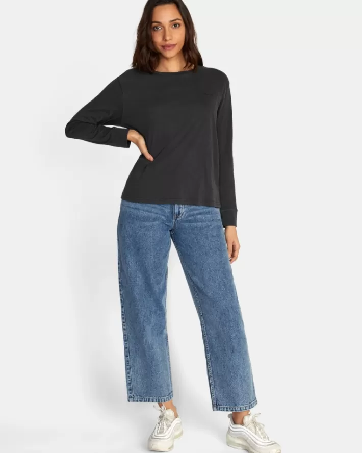 RVCA Camisetas Gráficas PTC Stolen Long Sleeve Tee Feminino | FWBTUJ-659<MULHER Camisetas Gráficas