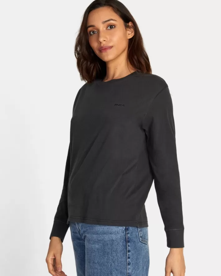 RVCA Camisetas Gráficas PTC Stolen Long Sleeve Tee Feminino | FWBTUJ-659<MULHER Camisetas Gráficas