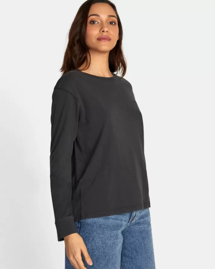 RVCA Camisetas Gráficas PTC Stolen Long Sleeve Tee Feminino | FWBTUJ-659<MULHER Camisetas Gráficas