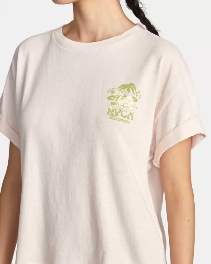 RVCA Camisetas Gráficas Records Feminino | ZPRMHA-548<MULHER Camisetas Gráficas