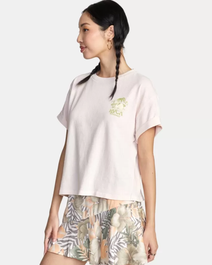 RVCA Camisetas Gráficas Records Feminino | ZPRMHA-548<MULHER Camisetas Gráficas