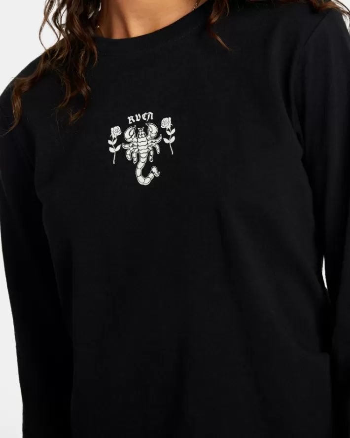 RVCA Camisetas Gráficas Romance Long Sleeve Tee Feminino | IRGWTN-587<MULHER Camisetas Gráficas