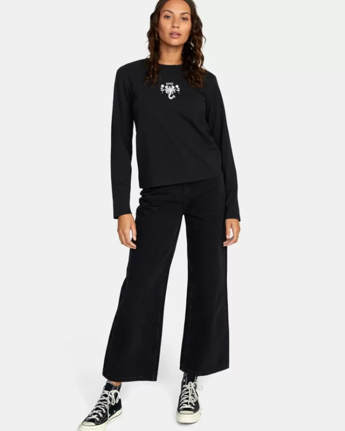 RVCA Camisetas Gráficas Romance Long Sleeve Tee Feminino | IRGWTN-587<MULHER Camisetas Gráficas