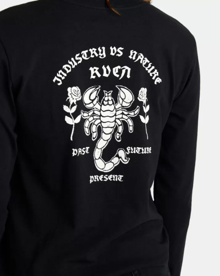 RVCA Camisetas Gráficas Romance Long Sleeve Tee Feminino | IRGWTN-587<MULHER Camisetas Gráficas